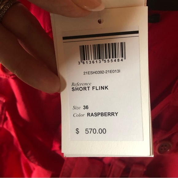 NWT ISABEL MARANT short flink in Raspberry size S - Picture 6 of 12